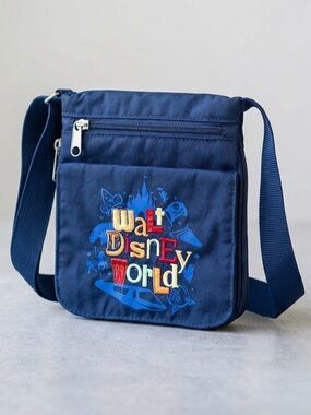 Authentic Disney Parks Walt Disney World Navy Crossbody Bag  Excellent Condition